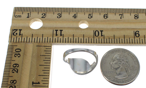 Southwestern Magenta Turquoise Inlay Genuine Sterling Silver Jewelry Ring Size 8-1/4 QX74474